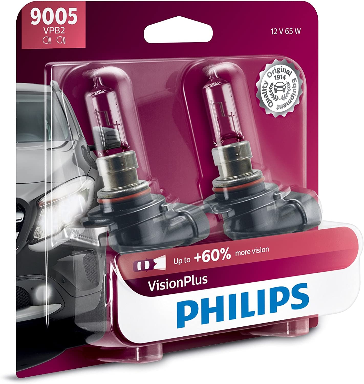 Philips Automotive Lighting 9005 VisionPlus Upgraded Headlight