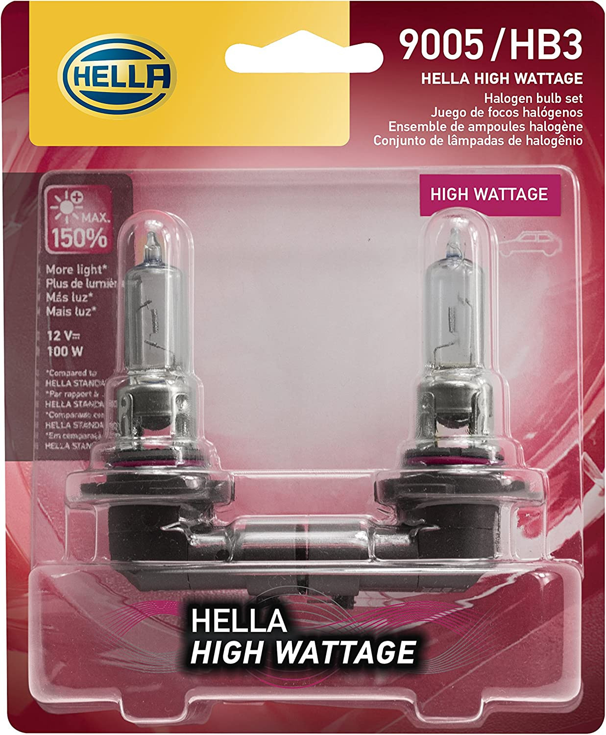 HELLA 9005 Twin Blister High Wattage Bulbs